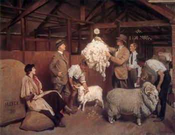 George Lambert : Weighing the Fleece